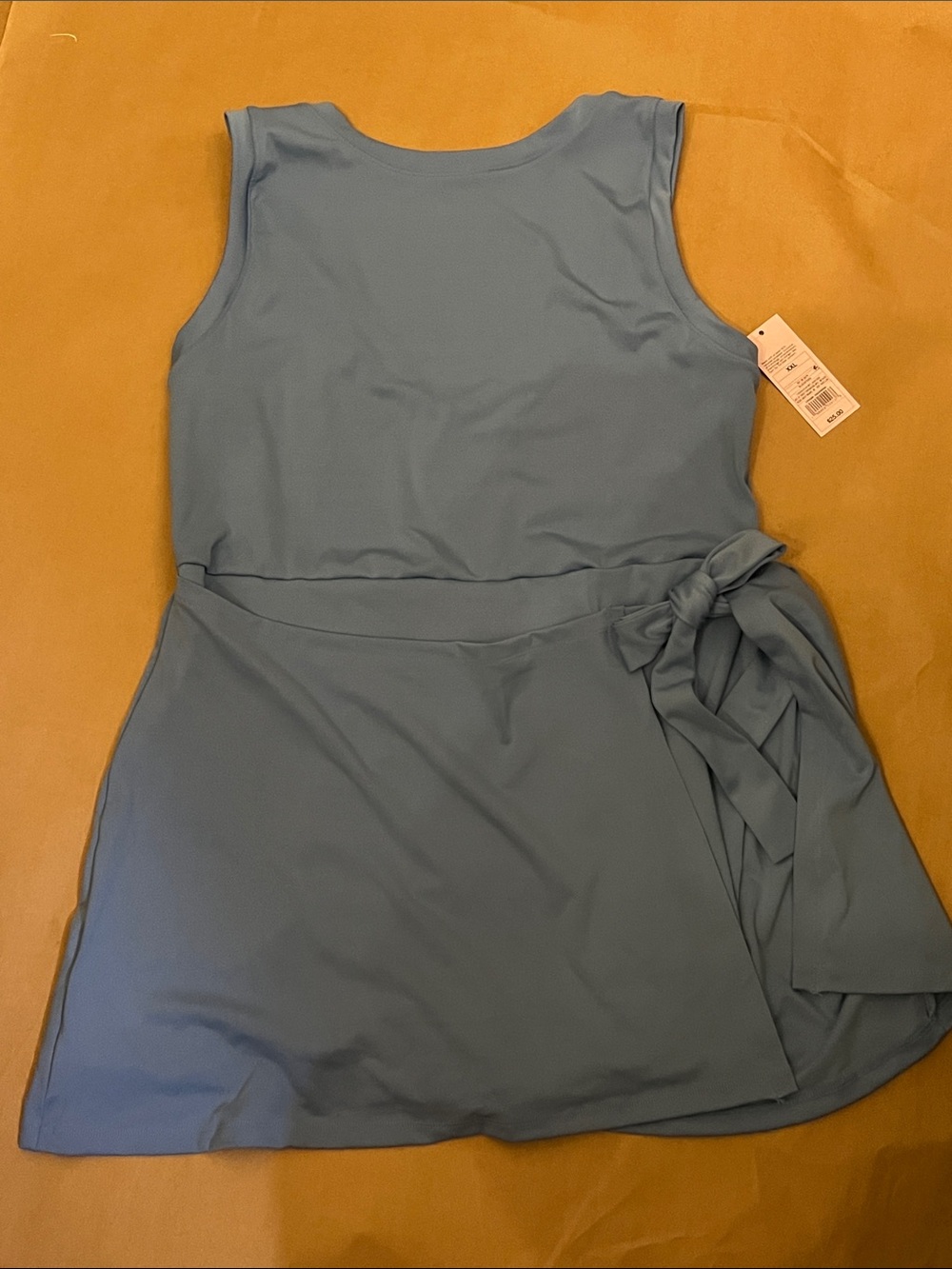 wild fable Light Blue Sleeveless Tie-Waist Mini Dress
